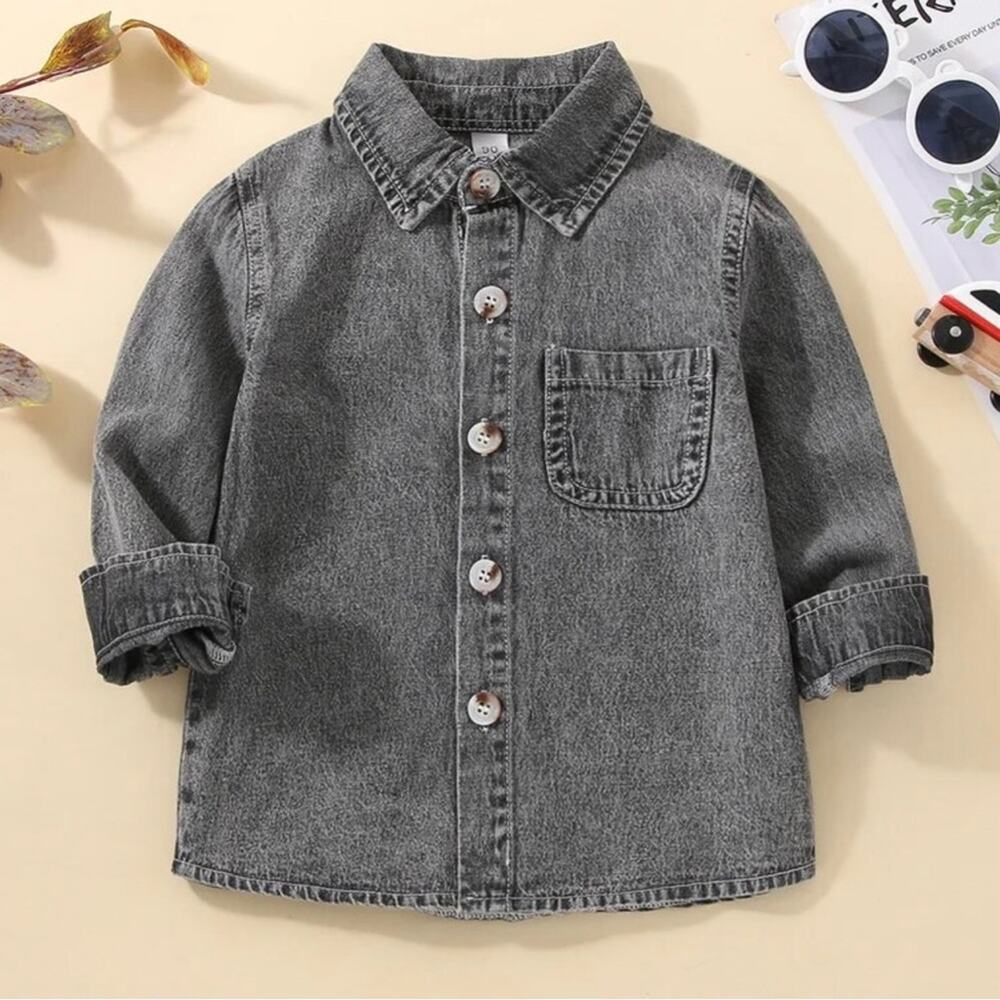 New boy’s faded western denim shirt 4T, 6T